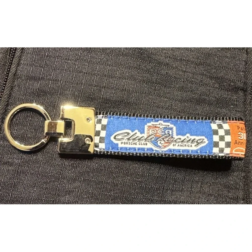 Porsche Motorsport Club Racing Keychain Key Ring PCA Potomac 30th Anniversary
